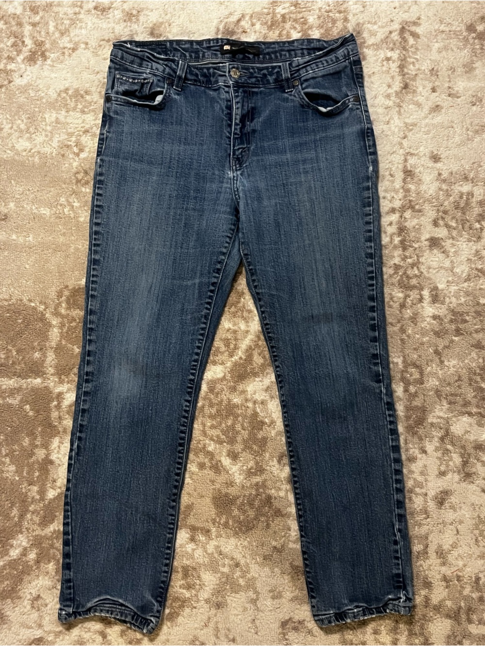 Levi's Mid Rise Skinny Jeans Dark Wash Embellished 14S